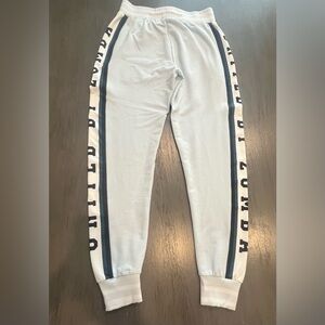 Zumbawear Light Blue Track Pants with Black Stripes
